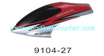 Shuangma-9104 helicopter parts head cover (red color) - Click Image to Close